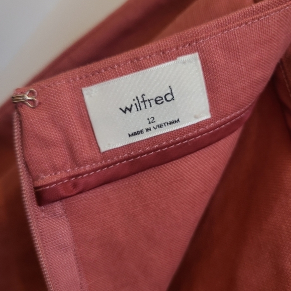 Aritzia - Wilfred Patio Linen High Waisted Mini Skirt - in Coral - Size 12 - Picture 8 of 9
